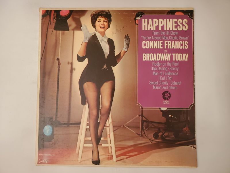 Connie Francis Happiness: Connie Francis on Broadway Today vinyl record